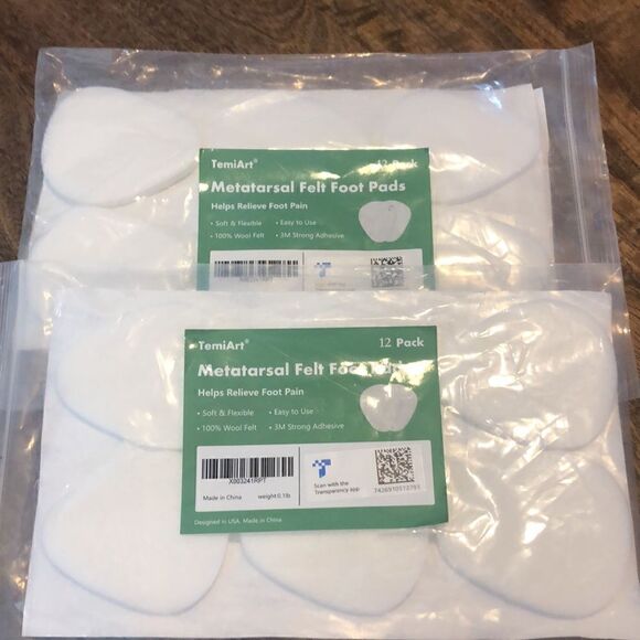 COPY - TemiArt Metatarsal Felt Foot Pad, 2 packs of 12 each - Picture 9 of 10